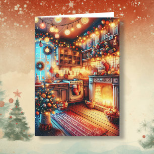 Altmodische Weihnachtsgrüße Karte