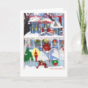 altmodische Weihnachtskarte Feiertagskarte