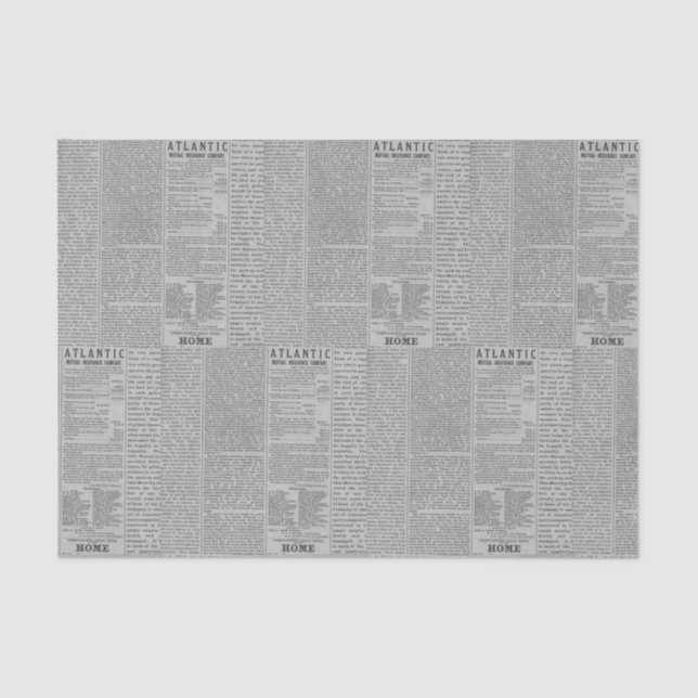 Altmodische Zeitung Seidenpapier (Vorderseite)