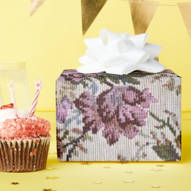 altmodischer Blumenstoff Geschenkpapier (Geburtstagsparty)