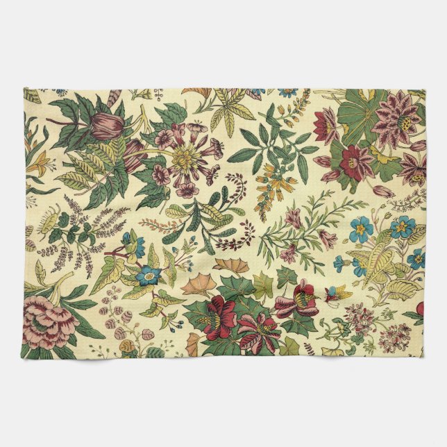 Altmodischer Blumenüberfluß Handtuch (Horizontal)