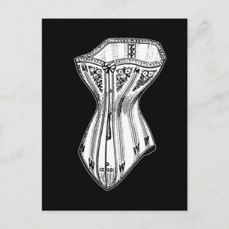 Altmodischer Corset Postkarte