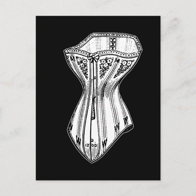 Altmodischer Corset Postkarte (Vorderseite)