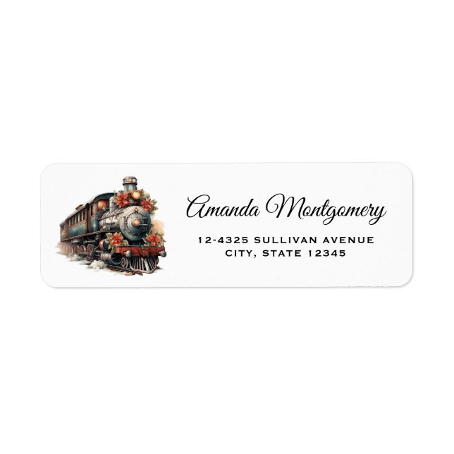 Altmodischer Dampfzug Retro Weihnachten (Vorne)