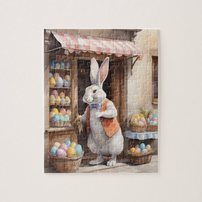 Altmodischer Osterhase Puzzle (Vertikal)