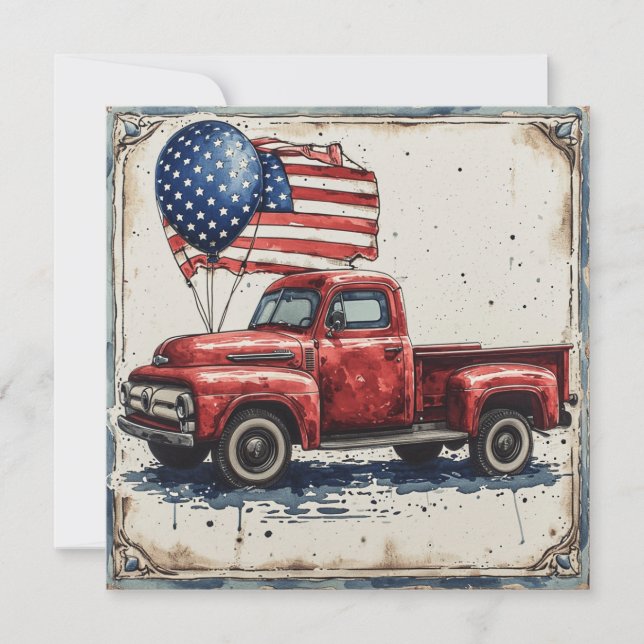 Altmodischer Stolz: Vintager Ruhm Feiertagskarte (Vorderseite)