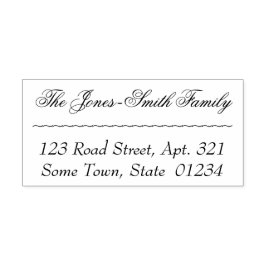 Altmodischer und klassischer Name und Anschrift Permastempel