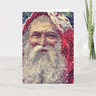 Altmodischer viktorianischer Sankt Nikolaus Feiertagskarte
