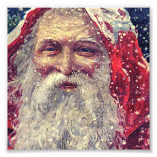 Altmodischer viktorianischer Sankt Nikolaus Fotodruck