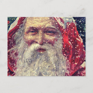 Altmodischer viktorianischer Sankt Nikolaus Postkarte
