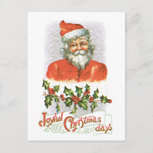 Altmodischer Weihnachten, Santa Feiertagspostkarte