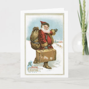 Altmodischer Weihnachten, Weihnachtsmann Feiertagskarte