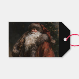 Altmodischer Weihnachtsmann Geschenkanhänger