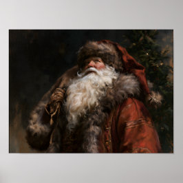 Altmodischer Weihnachtsmann Poster