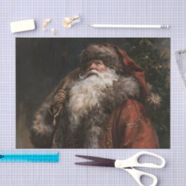 Altmodischer Weihnachtsmann Seidenpapier