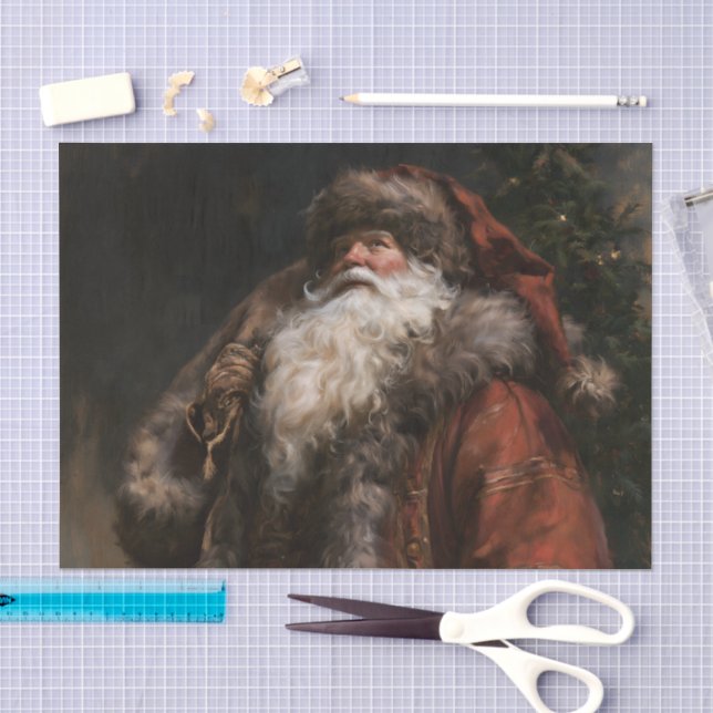Altmodischer Weihnachtsmann Seidenpapier (Handwerk)