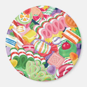 Altmodischer Weihnachtssüßigkeits-Magnet Magnet