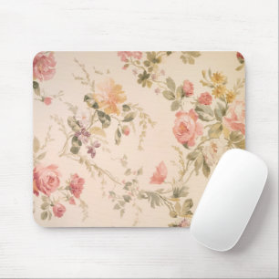 Altmodisches Blumenpapier Mousepad