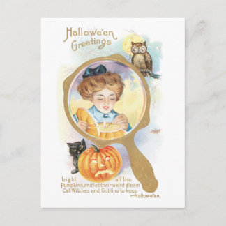 Altmodisches Halloween Postkarte