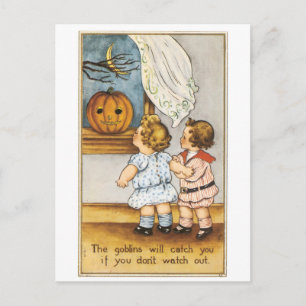 Altmodisches Halloween Postkarte