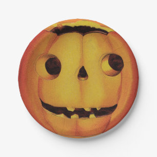 Altmodisches Halloween, Pumpkin (Jack-o'-Laterne) Pappteller