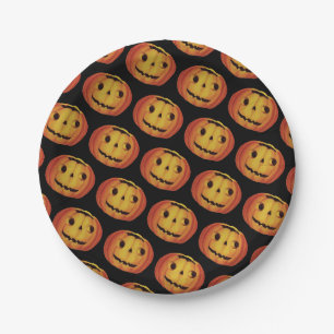 Altmodisches Halloween, Pumpkin (Jack-o'-Laterne) Pappteller