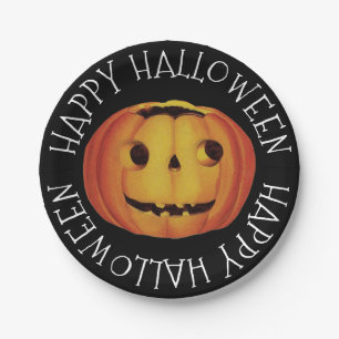 Altmodisches Halloween, Pumpkin (Jack-o'-Laterne) Pappteller
