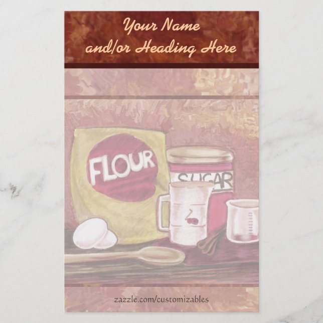 Altmodisches Kochs-Briefpapier Briefpapier (Vorderseite)