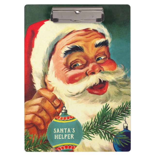 Altmodisches Laughing Weihnachten Organisieren Klemmbrett (Vorderseite)