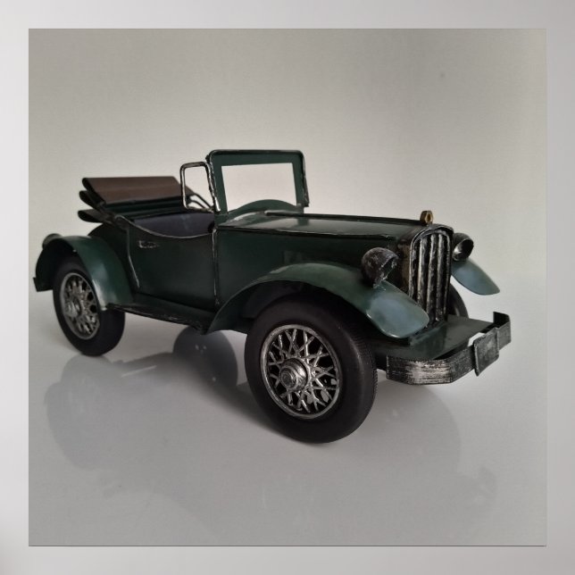 altmodisches Retro-Cabrio-Auto Poster (Vorne)