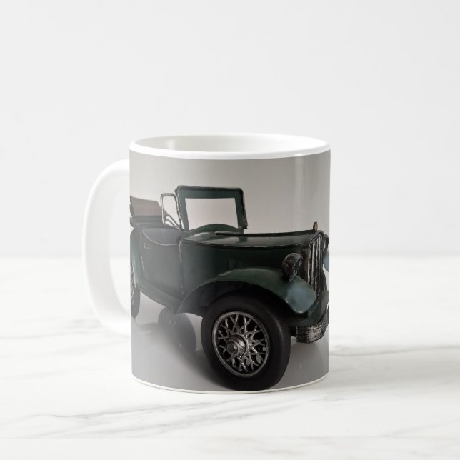 altmodisches Retro-Cabrio Kaffeetasse (Vorderseite Links)