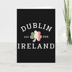 Altmodisches Retro Dublin Irland Est 988 St. Patri Karte