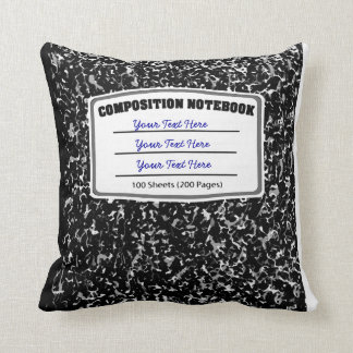 Altmodisches Retro Zusammensetzungs-Notizbuch Kissen