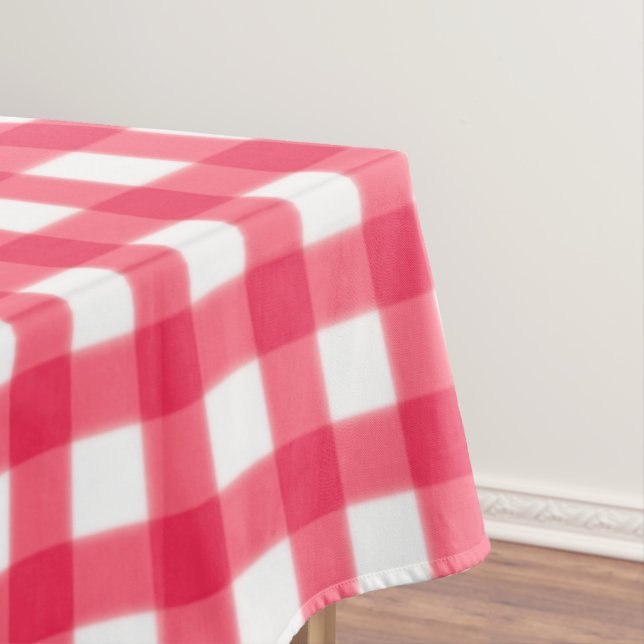 Altmodisches Rot-Weiß-Gingham-Karton Tischdecke (Beispiel)