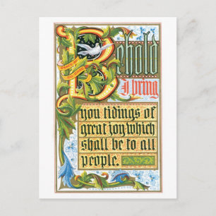 Altmodisches Weihnachten, alte Art Feiertagspostkarte