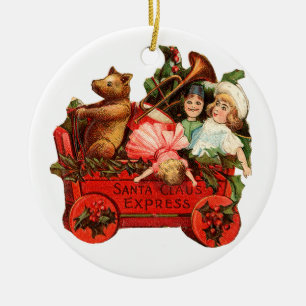 Altmodisches Weihnachten, Spielzeugkiste Keramikornament