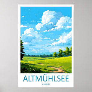 Altmühlsee Vintage-Reiseposter Ski Nationalpark Poster