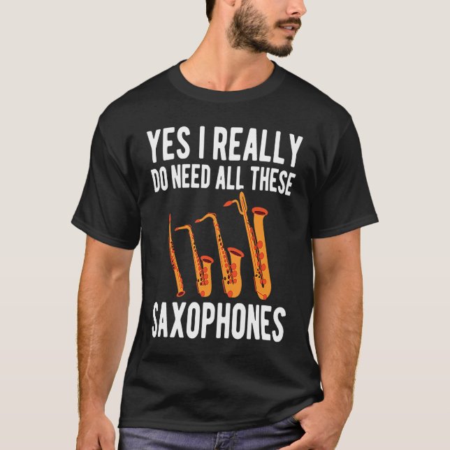 Alto Baritone Saxophone Reeds Tenor Soprano Saxoph T-Shirt (Vorderseite)