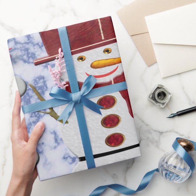 Alto Cheerful Snowman Geschenkpapier (Schenken)