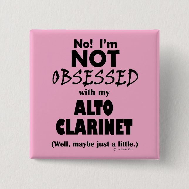 Alto Clarinet besessen Button (Vorderseite)