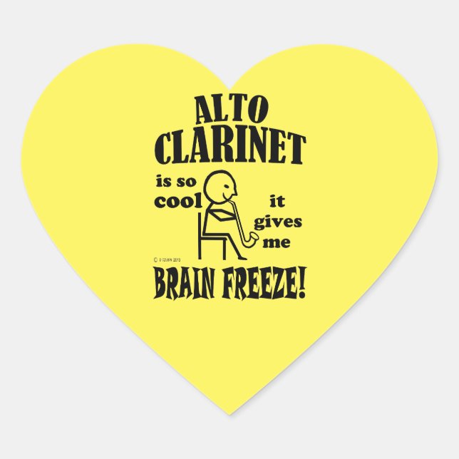 Alto Clarinet, Brain Freeze Heart Sticker (Vorderseite)