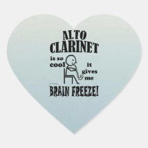 Alto Clarinet, Brain Freeze Heart Sticker