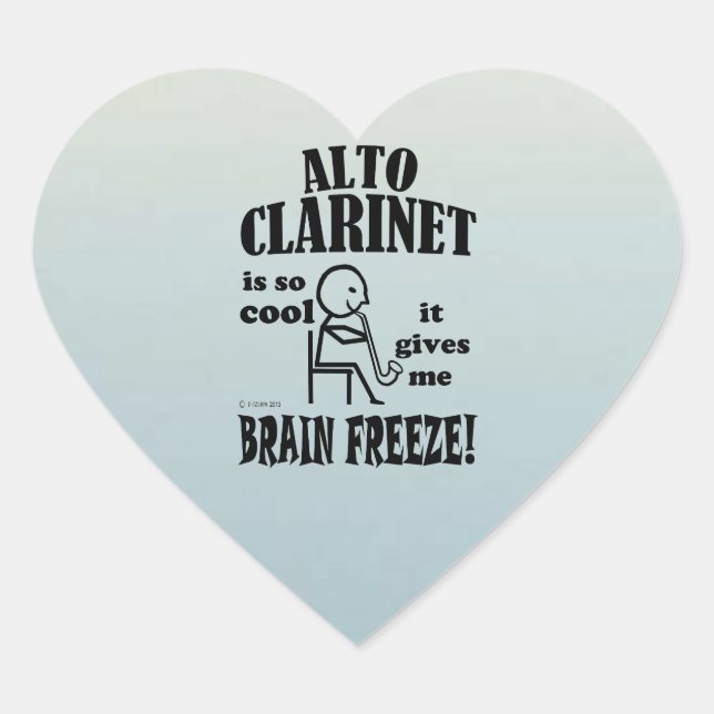 Alto Clarinet, Brain Freeze Heart Sticker (Vorderseite)