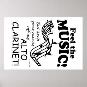 Alto Clarinet Feel Die Musik Poster