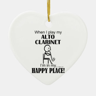 Alto Clarinet Happy Place Keramik Ornament
