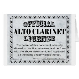 Alto Clarinet License