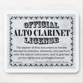 Alto Clarinet License Mousepad