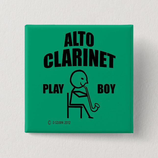Alto Clarinet Play Boy Button (Vorderseite)