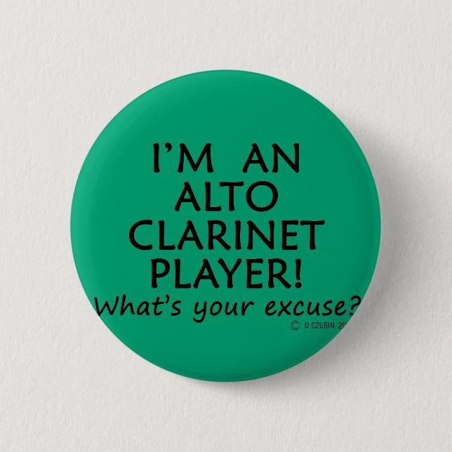Alto Clarinet Player Entschuldigung Button (Vorderseite)