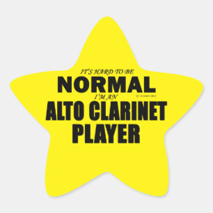 Alto Clarinet Player Star-Aufkleber Stern-Aufkleber